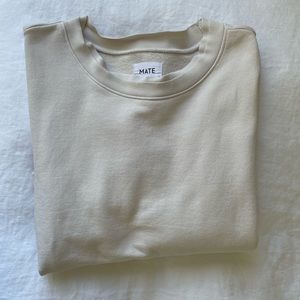 MATE THE LABEL | Organic Fleece Sweatshirt | Bone | L